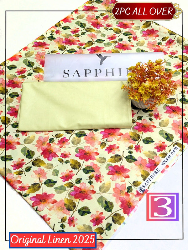 Linen Digital All Over Unstitched 2PC D-03