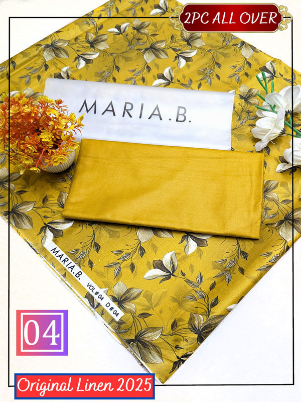 Linen Digital All Over Unstitched 2PC D-0004