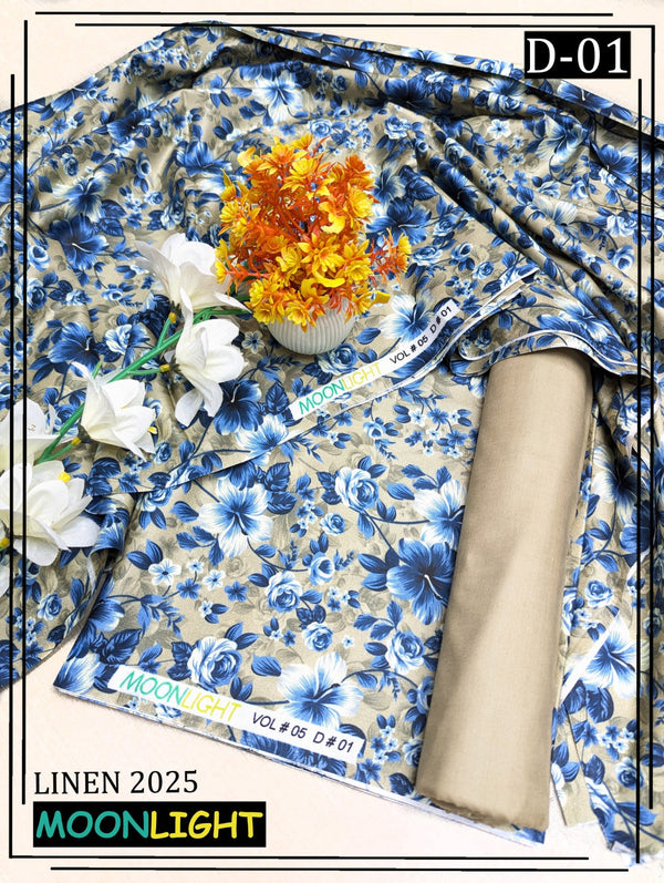 Moonlight 2pc Linen all over Digital Printed VOL-05 D#01