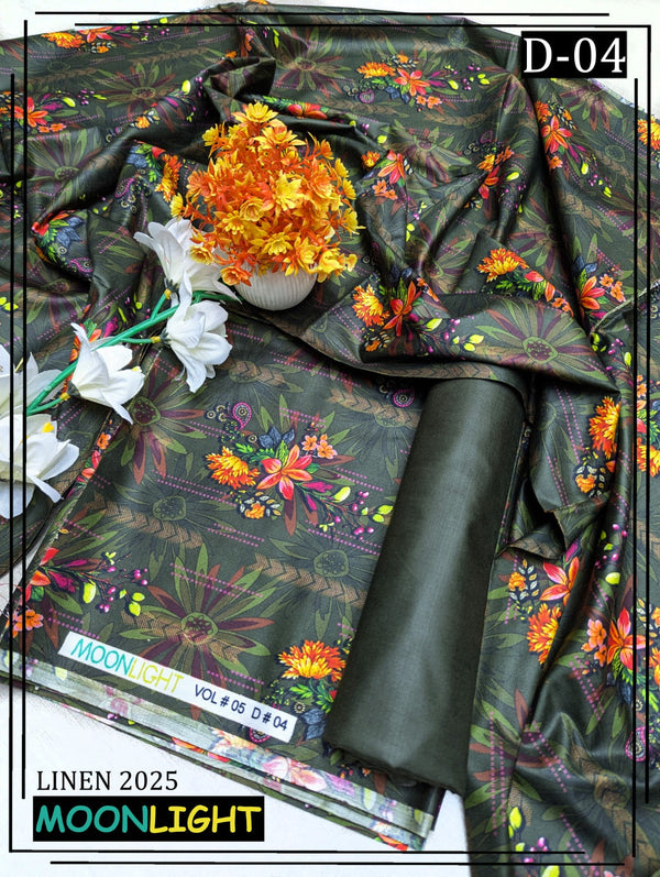 Moonlight 2pc Linen all over Digital Printed VOL-05 D#04