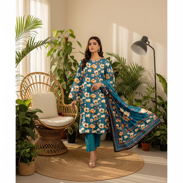 Sapphire All Over Printed Bana Dora 3PC Unstitched D-005