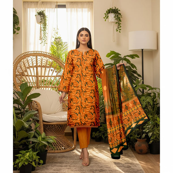 Sapphire All Over Printed Bana Dora 3PC Unstitched D-007