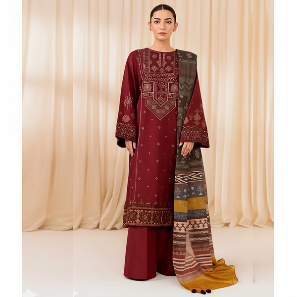 SAPPHIRE 3PC EMB LUXURY DESIGNER DHANAK D# 641